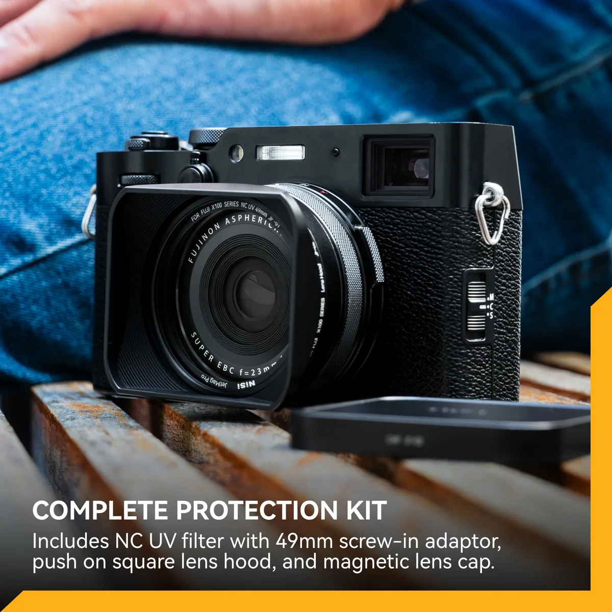 NiSi JetMag Pro Lens Hood Kit for Fuji X100 Series (Black)