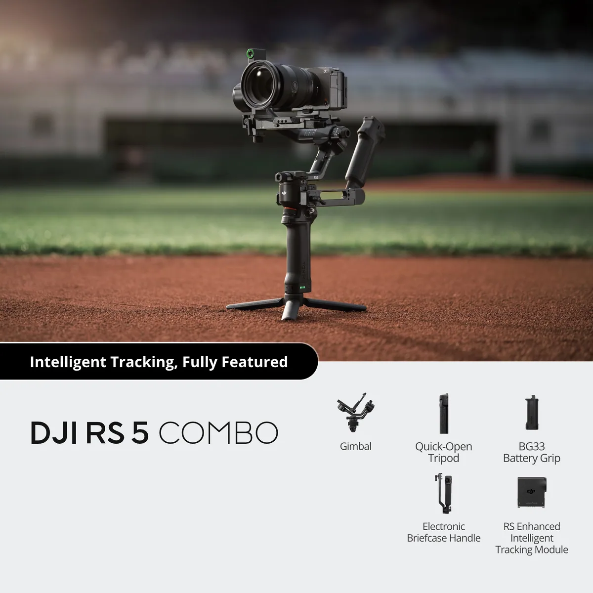 DJI RS 5 Gimbal Combo Kit with AI Tracking Module & Briefcase Handle
