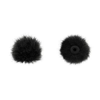 Bubblebee Industries The Windbubble PRO Fur Windscreen for Omni Lavalier Mics (Black, XS, 2-Pack)