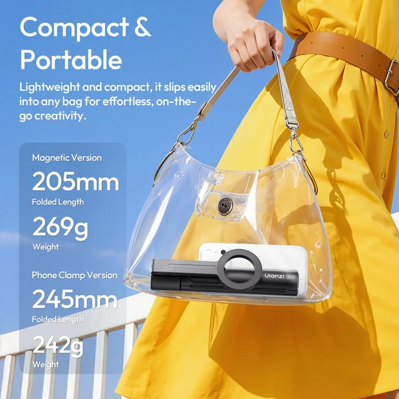 Ulanzi SK26 Convertible Tripod & Selfie Stick for Smartphones (Magnetic)