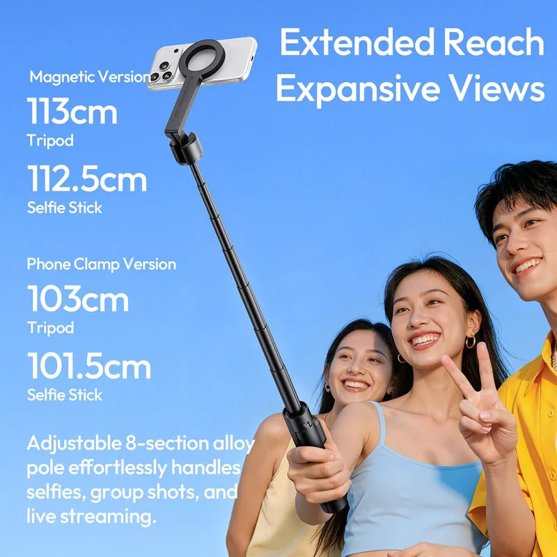 Ulanzi SK26 Convertible Tripod & Selfie Stick for Smartphones (Magnetic)