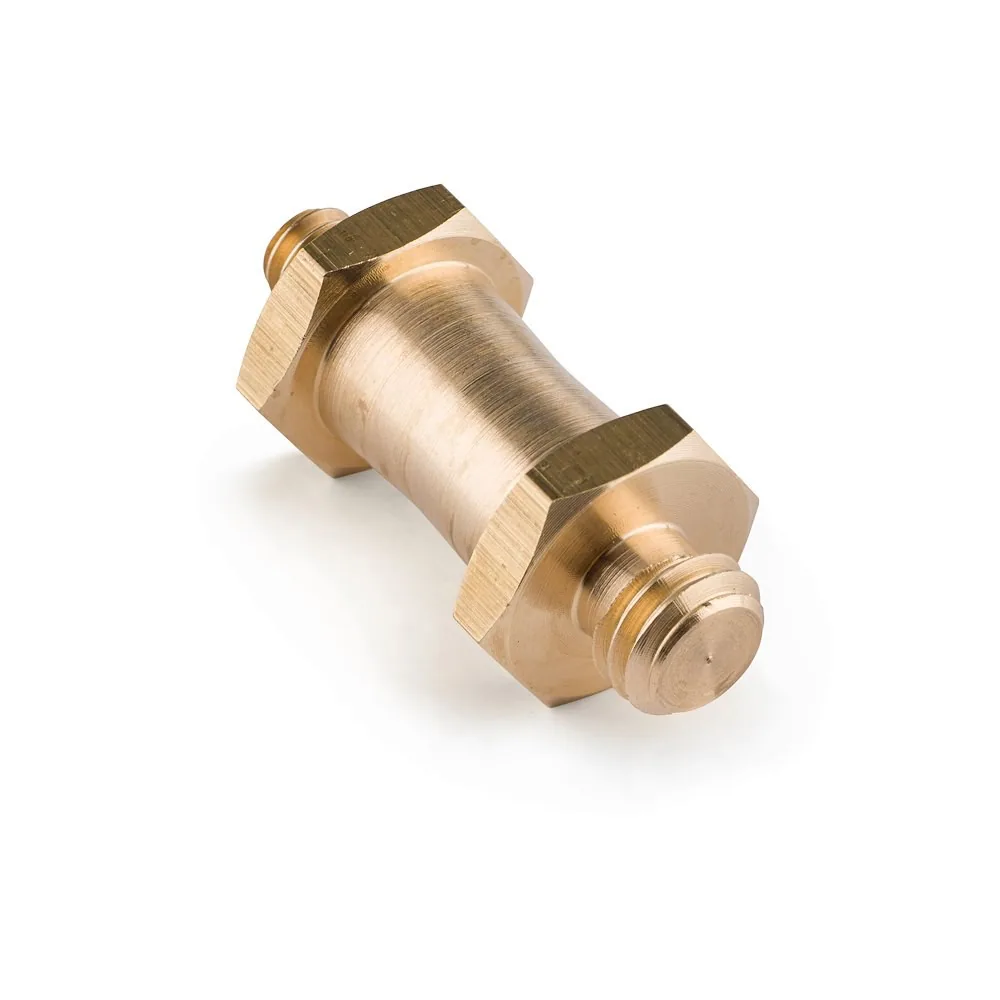 Manfrotto 037 Reversible Short Stud, with 3/8″ & 1/4″-20 Threads (Brass)