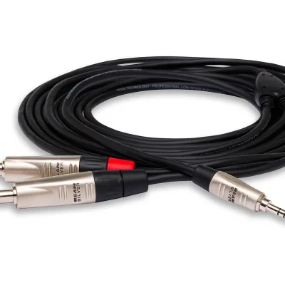 Hosa HMP-006Y REAN 3.5mm TRS to Dual 1/4″ TS Pro Stereo Breakout Cable – 6′