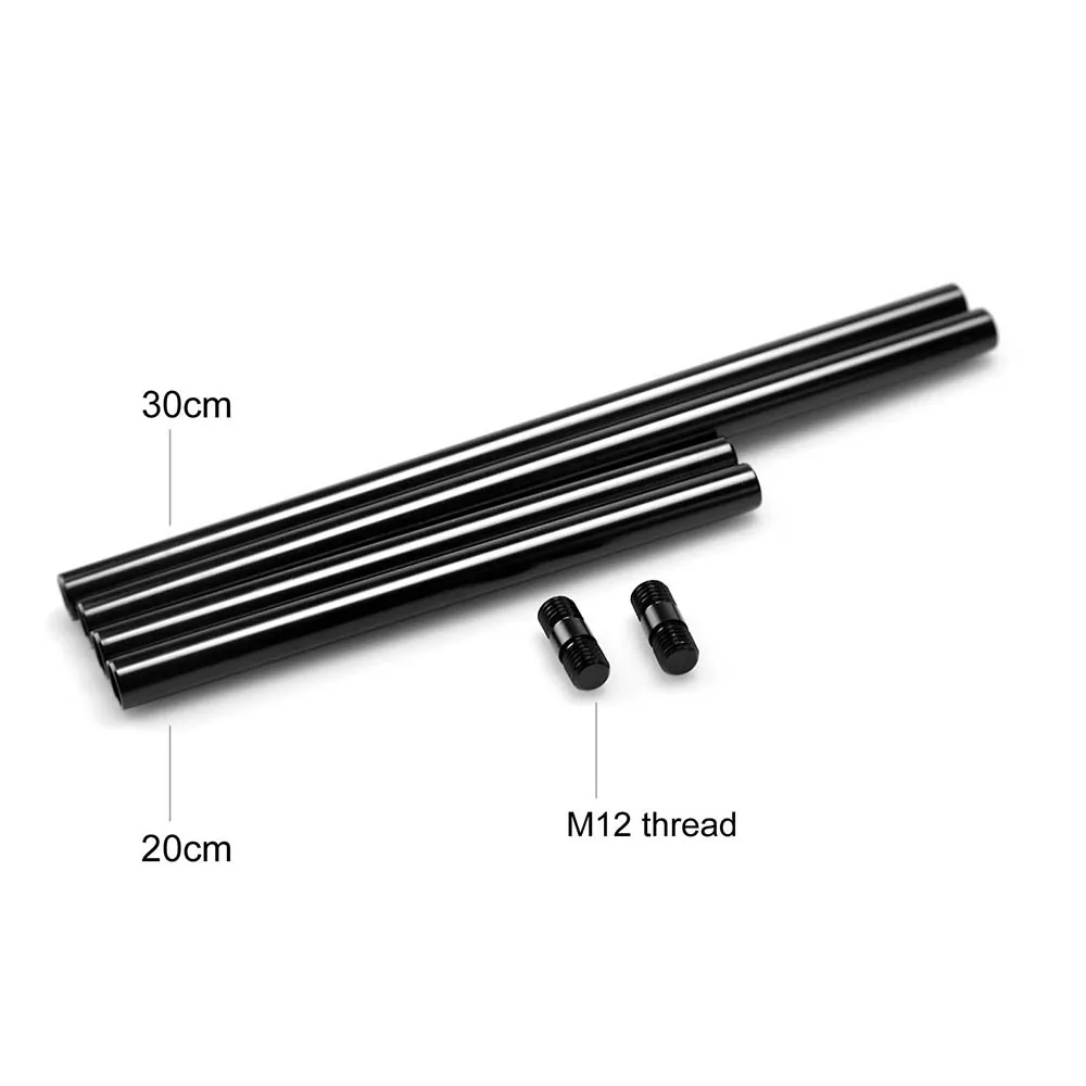 SmallRig 1053 15mm Black Aluminium Alloy Rod 30cm (2 pcs)