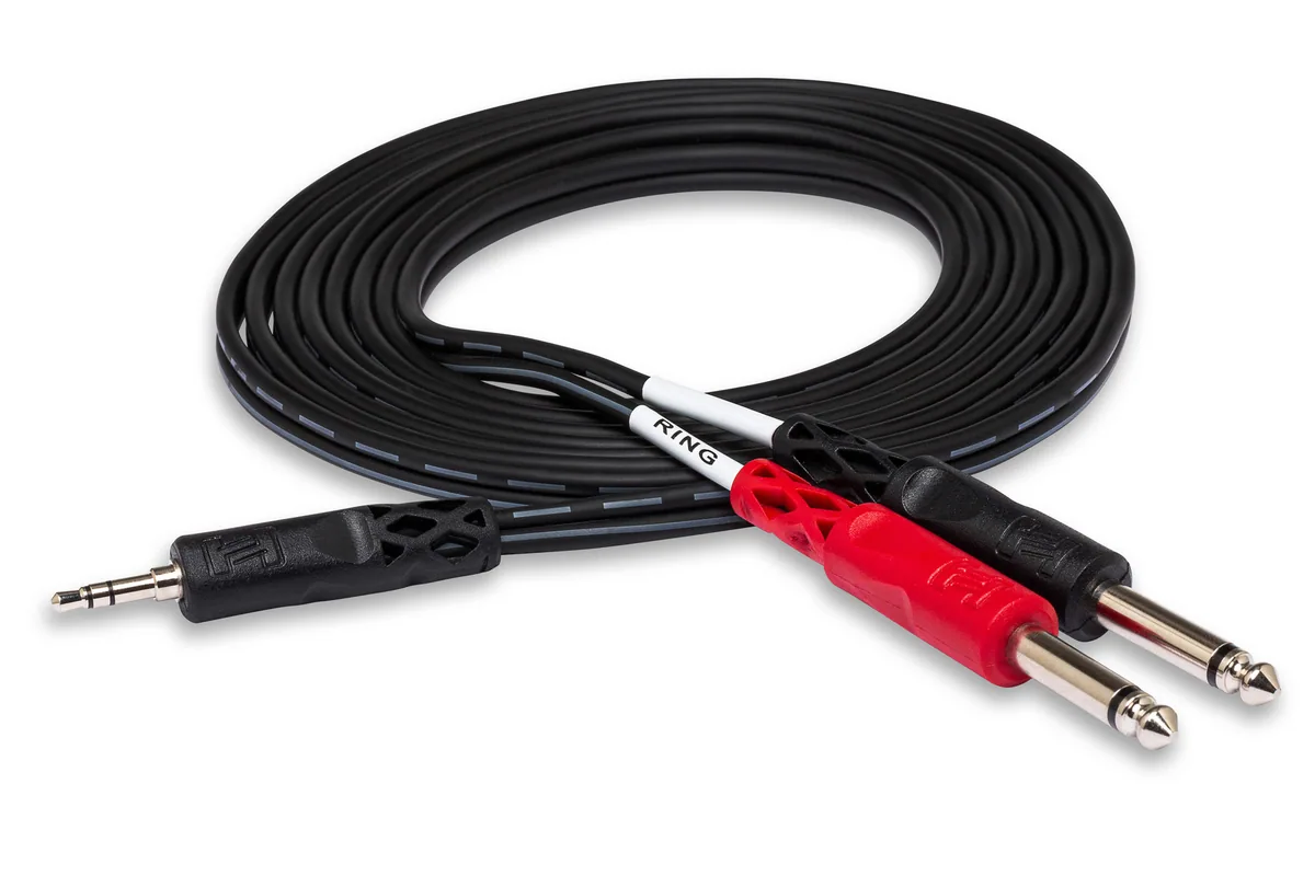 Hosa CMP-159 Mini Jack to 1/4” Breakout Cable 10ft