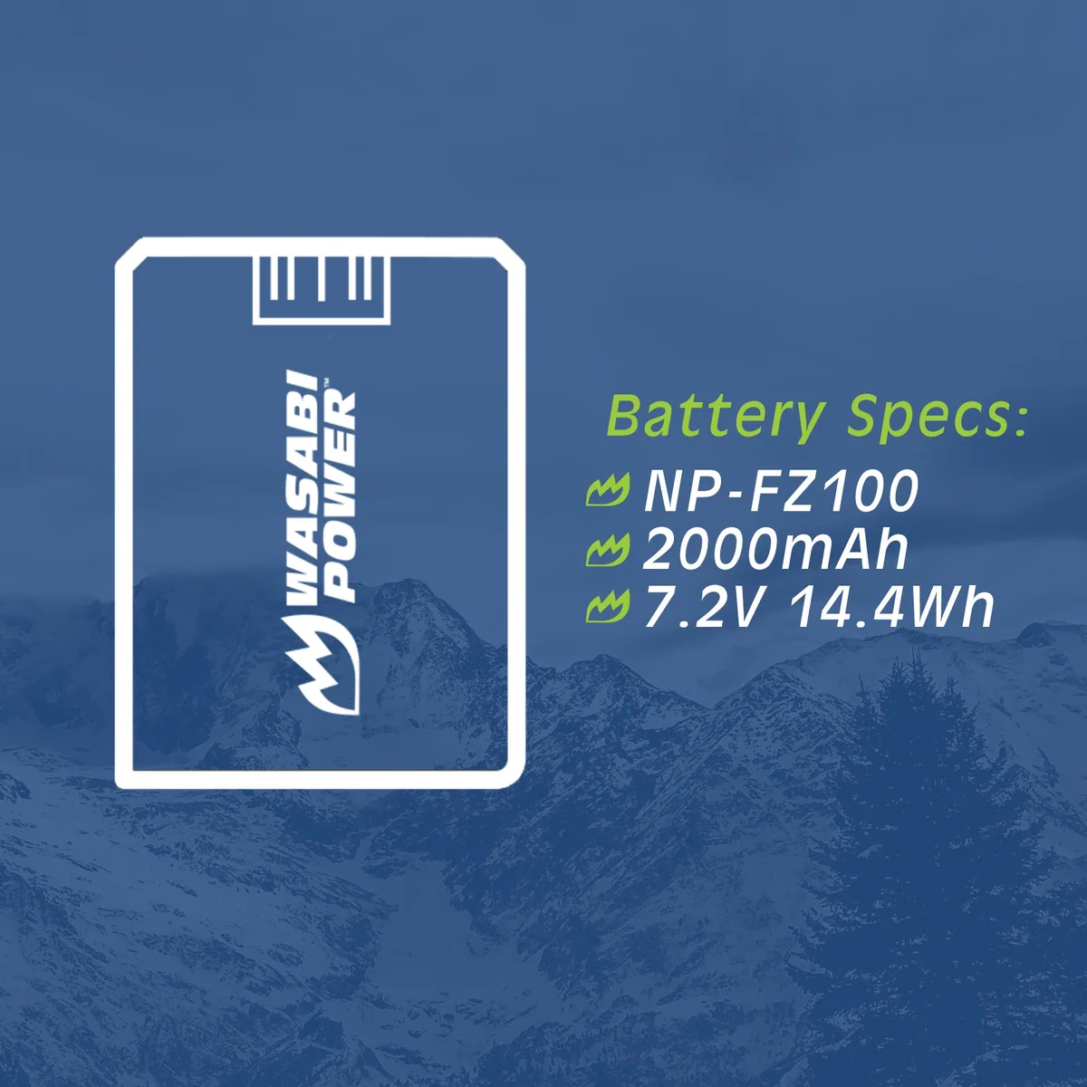Wasabi Power Battery for Sony NP-FZ100 and Sony A9, A7R III, A7 III
