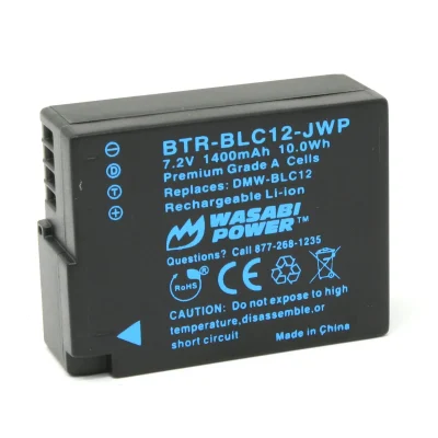Wasabi Power Battery for Panasonic DMW-BLC12, DMW-BLC12E, DMW-BLC12PP