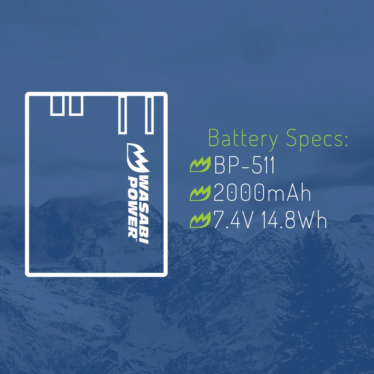 Wasabi Power Battery for Canon BP-511, BP-511A, BP-512, BP-514