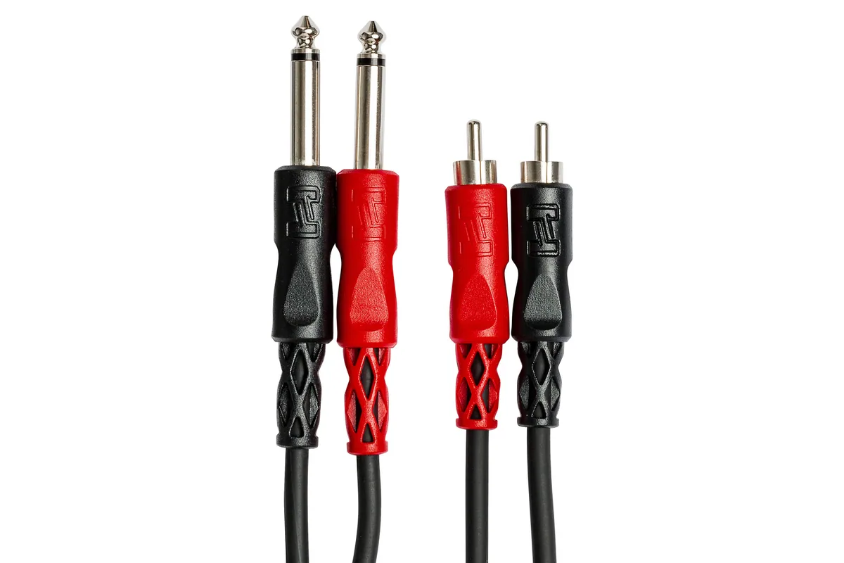 Hosa CPR-201 1/4” to RCA Cable 1m (Molded Plugs)
