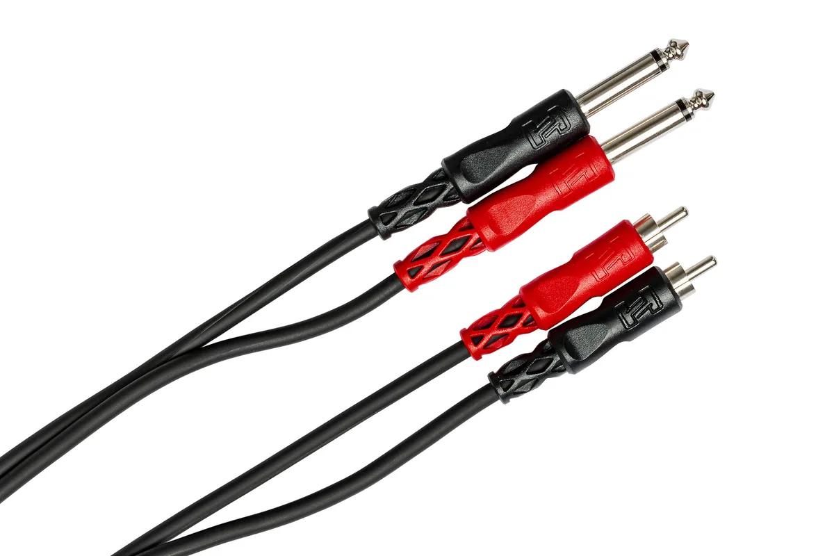 Hosa CPR-201 1/4” to RCA Cable 1m (Molded Plugs)