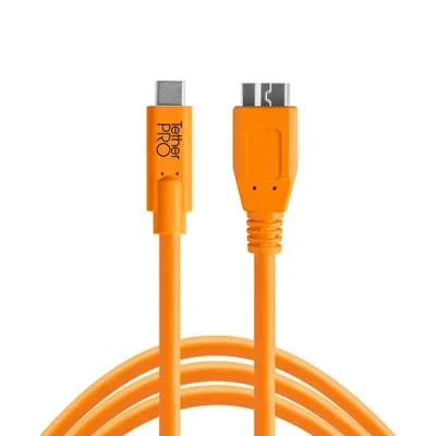 Tether Tools TetherPro USB Type-C Male to Micro-USB 3.0 Type-B Male Cable 4.6m (Orange)
