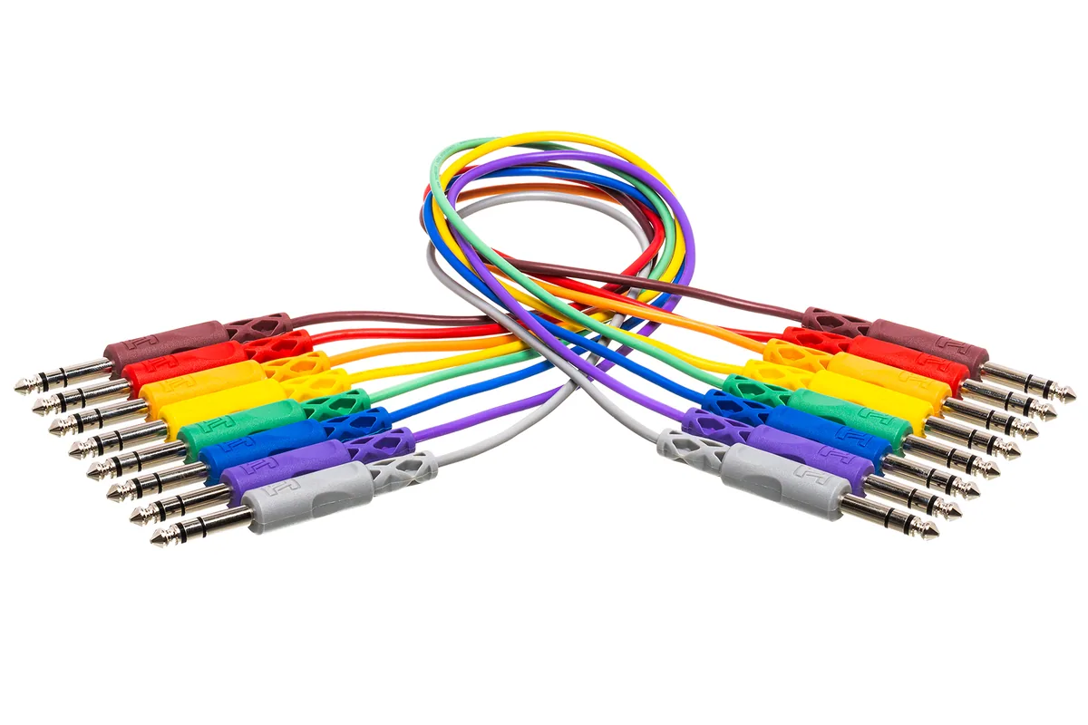 Hosa CSS-845 1/4” Patch Cables 1.5ft (8pk)