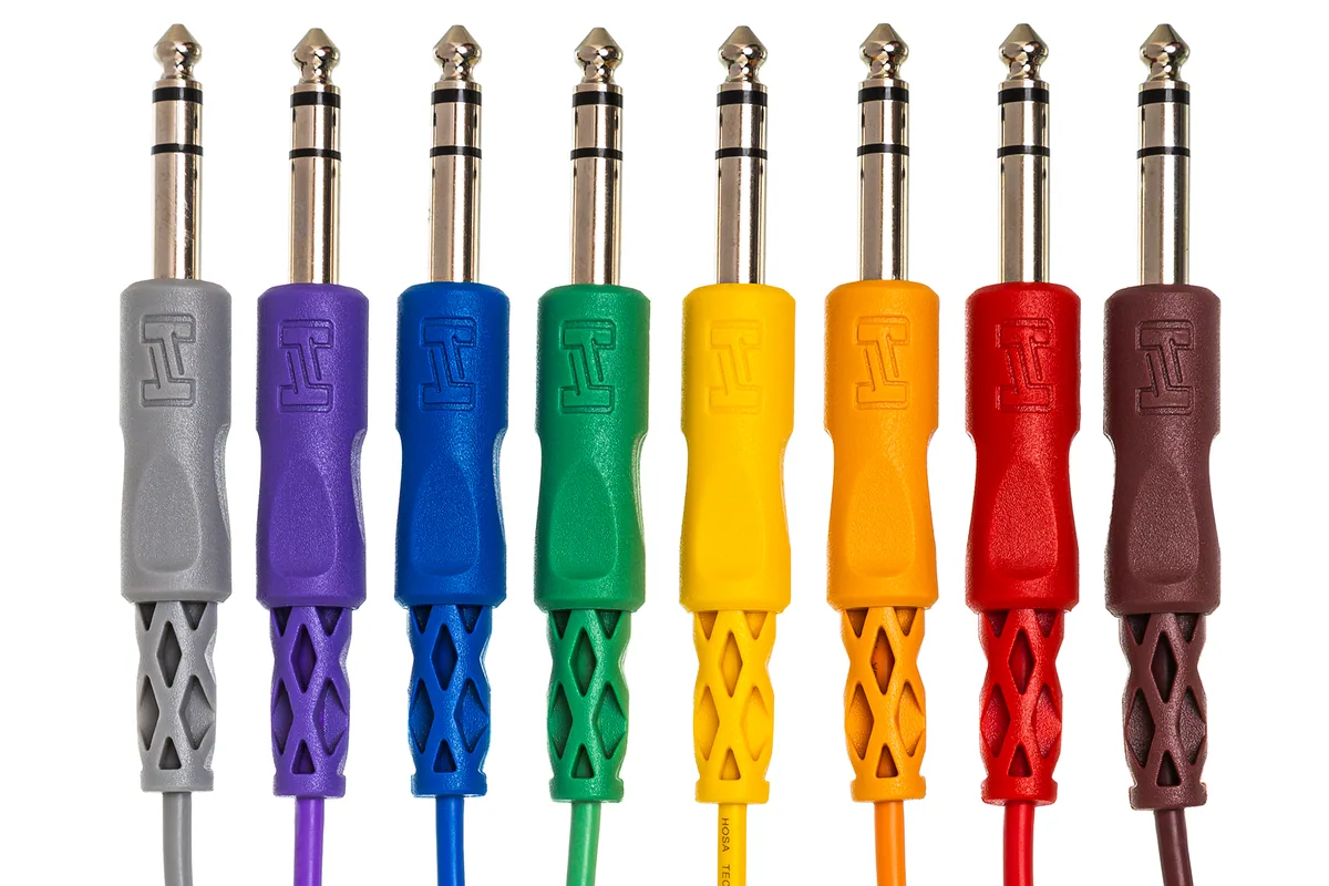 Hosa CSS-845 1/4” Patch Cables 1.5ft (8pk)
