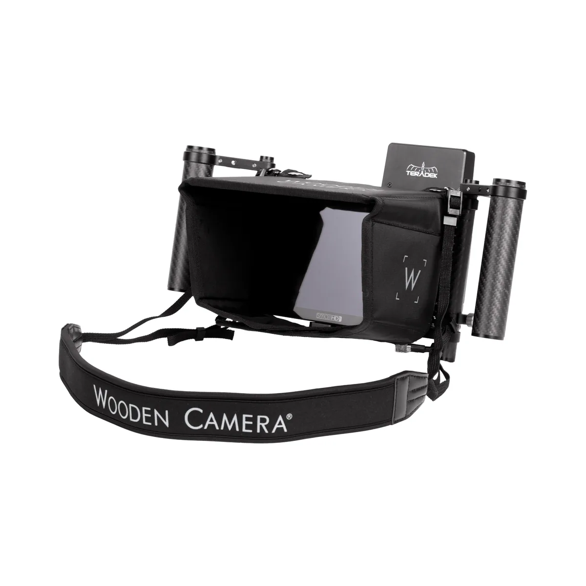 Wooden Camera Director’s Monitor Cage v3 with Carbon Fiber Handgrips