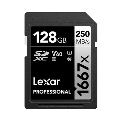 Lexar 128GB Professional 1667x UHS-II SDXC Memory Card
