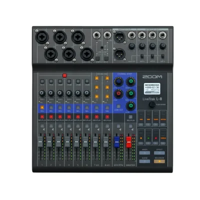 Zoom LiveTrak L-8 Portable 8-Channel Digital Mixer