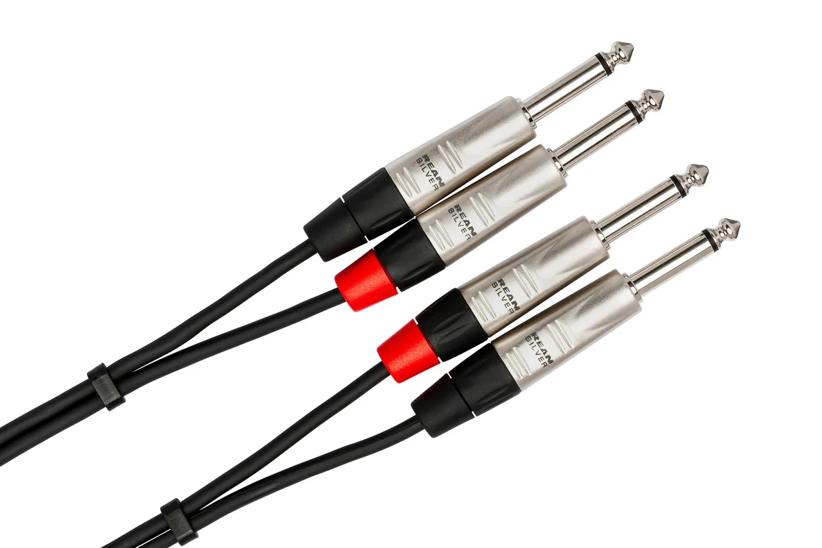 Hosa HPP-005X2 Pro 1/4” Cable 5ft (Dual)