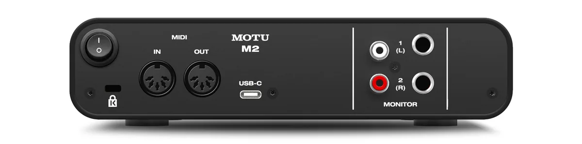 MOTU M2 2×2 USB-C Audio Interface for Recording, Mixing & Podcasting