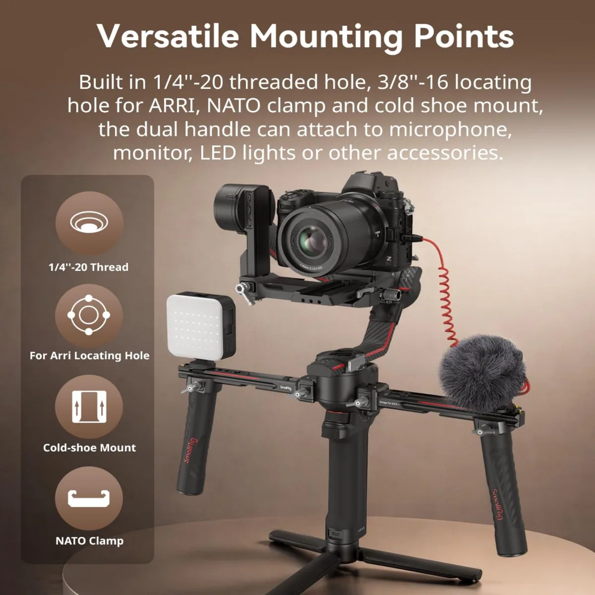 SmallRig Dual Handgrip for DJI RS 2 / RSC 2 / RS 3 / RS 3 Pro / RS 4 / RS 4 Pro Gimbal