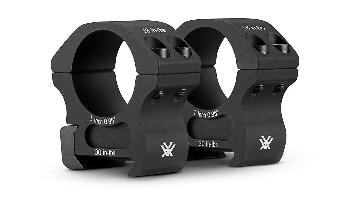 Vortex Pro Series Riflescope Ring Pair (1″, Aluminium, Medium, Matte Black)
