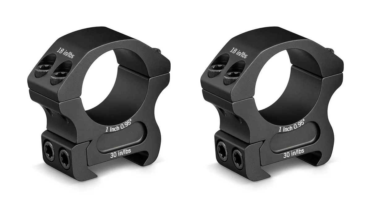 Vortex Pro Series Riflescope Ring Pair (1″, Aluminium, Medium, Matte Black)