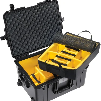 Pelican 1607 Air Case (Black, With Padded Dividers)
