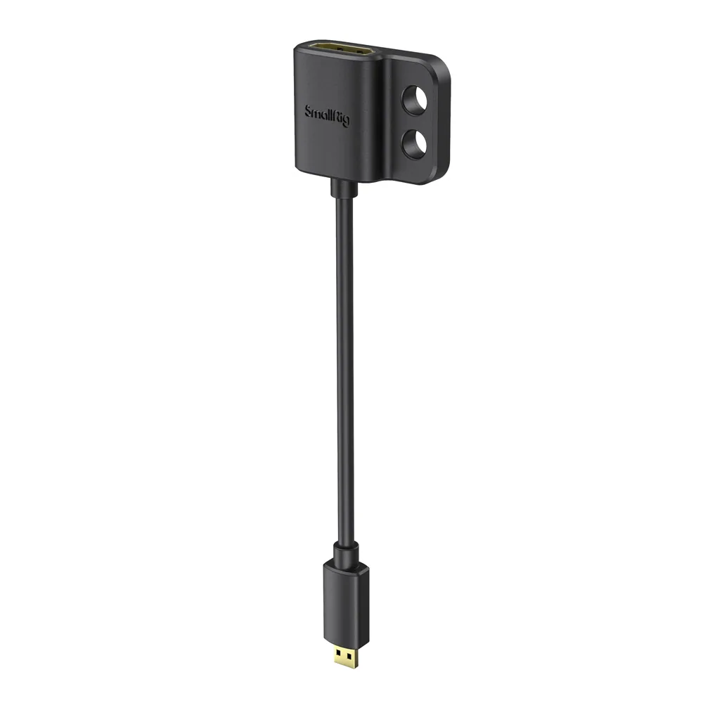 SmallRig Ultra-Slim Female HDMI Type A to Male Micro-HDMI Type D Adapter Cable