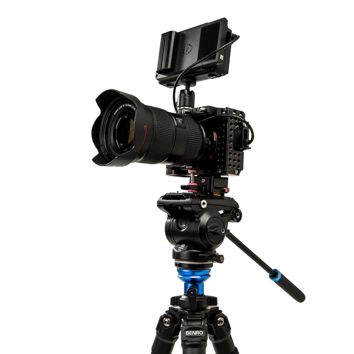 Benro A2573F Aluminum Single Tube Tripod with S4Pro Fluid Video Head