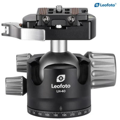Leofoto LH-40LR Low Profile Ball Head with Quick Release Clamp
