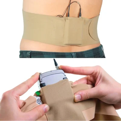 Ursa Waist Strap with Big Pouch for Wireless Transmitters (Small, Beige)