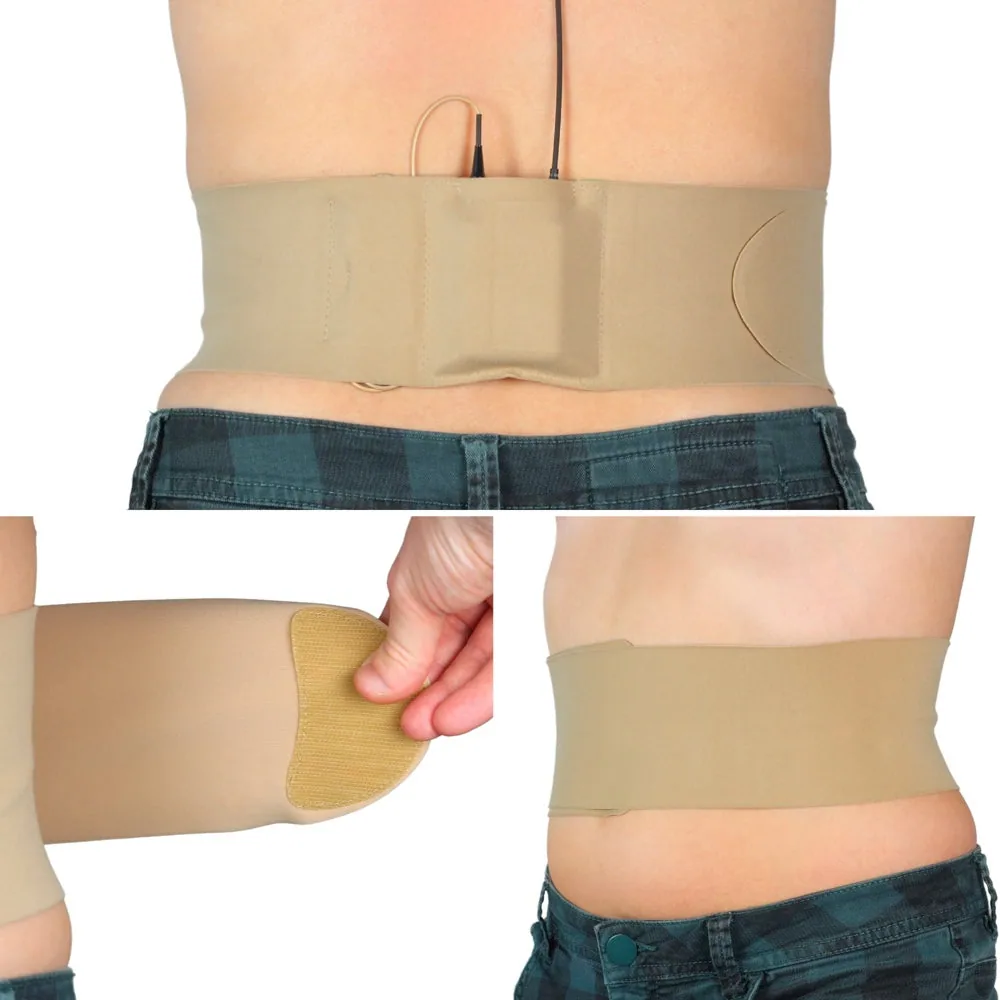 Ursa Waist Strap with Big Pouch for Wireless Transmitters (Medium, Beige)