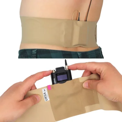 Ursa Waist Strap with Small Pouch for Wireless Transmitters (Medium, Beige)