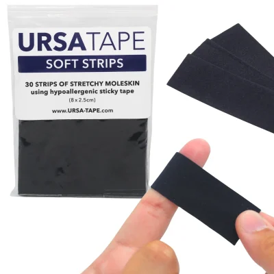 Ursa Tape – 30x Small Soft Strips for Lav Mics (Black)