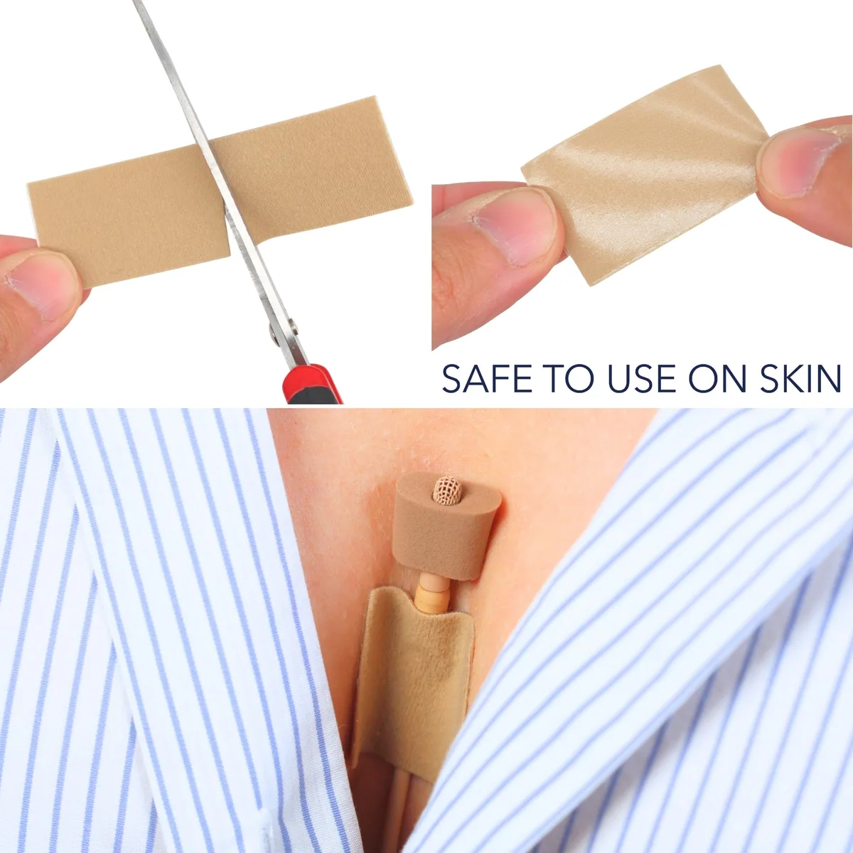 Ursa Tape – 30x Small Soft Strips for Lav Mics (Beige)