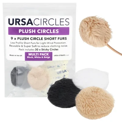 Ursa Plush Circles Lav Covers (3x Beige, 3x Black, 3x White, with 30 Stickies)
