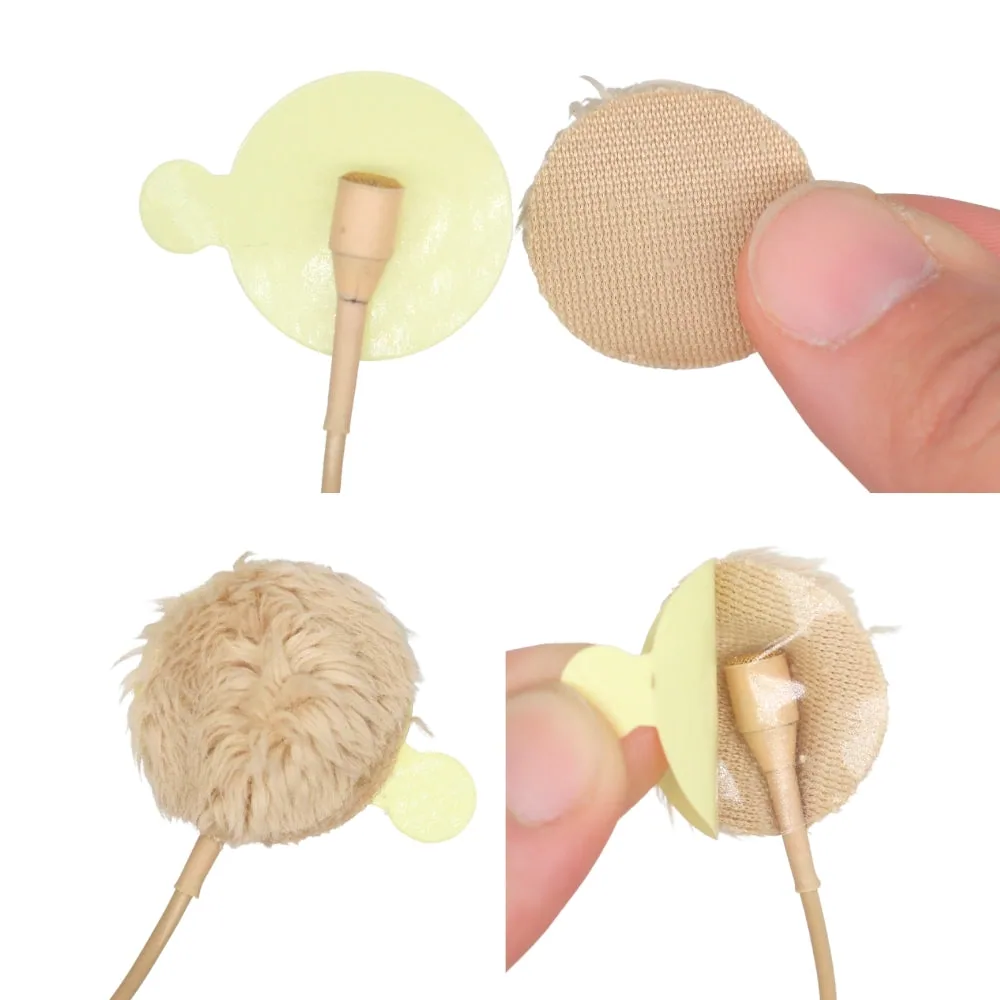 Ursa Plush Circles Lav Covers (3x Beige, 3x Black, 3x White, with 30 Stickies)