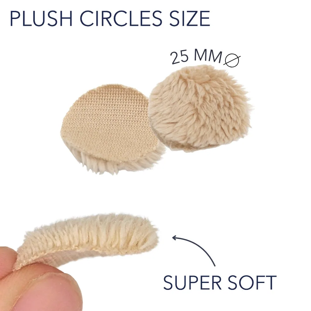 Ursa Plush Circles Lav Covers (3x Beige, 3x Black, 3x White, with 30 Stickies)