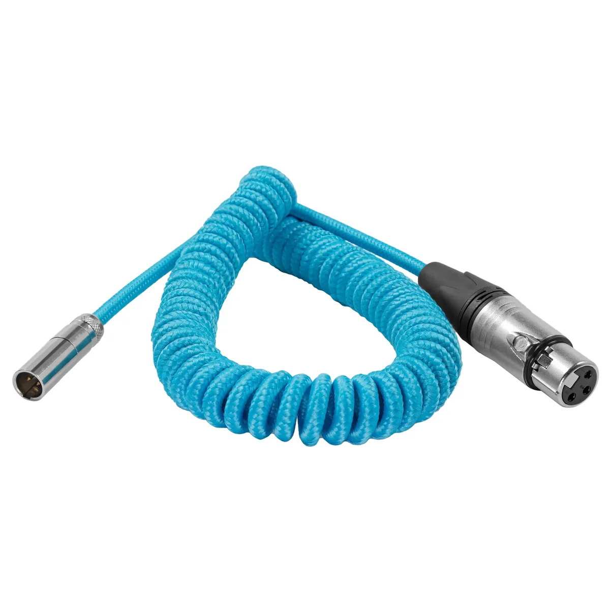Kondor Blue Coiled Mini XLR to XLR for C70 and Black Magic Pocket 4k/6k Cameras (30 to 60cm)