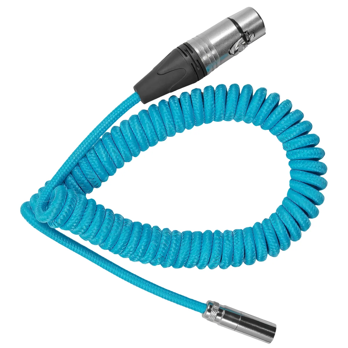 Kondor Blue Coiled Mini XLR to XLR for C70 and Black Magic Pocket 4k/6k Cameras (30 to 60cm)