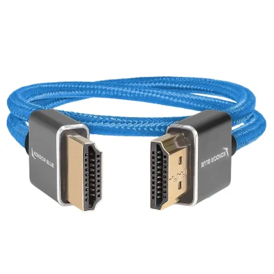 Kondor Blue HDMI to HDMI 40cm Thin Braided Cable for on Camera Monitors