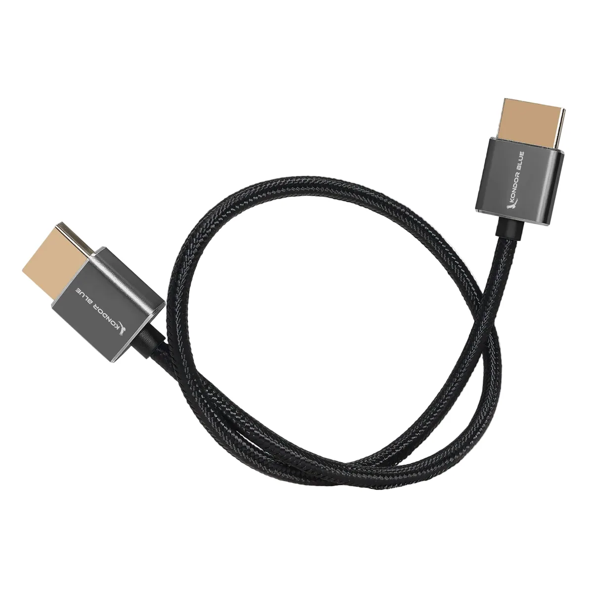 Kondor Blue HDMI to HDMI 40cm Thin Braided Cable for on Camera Monitors