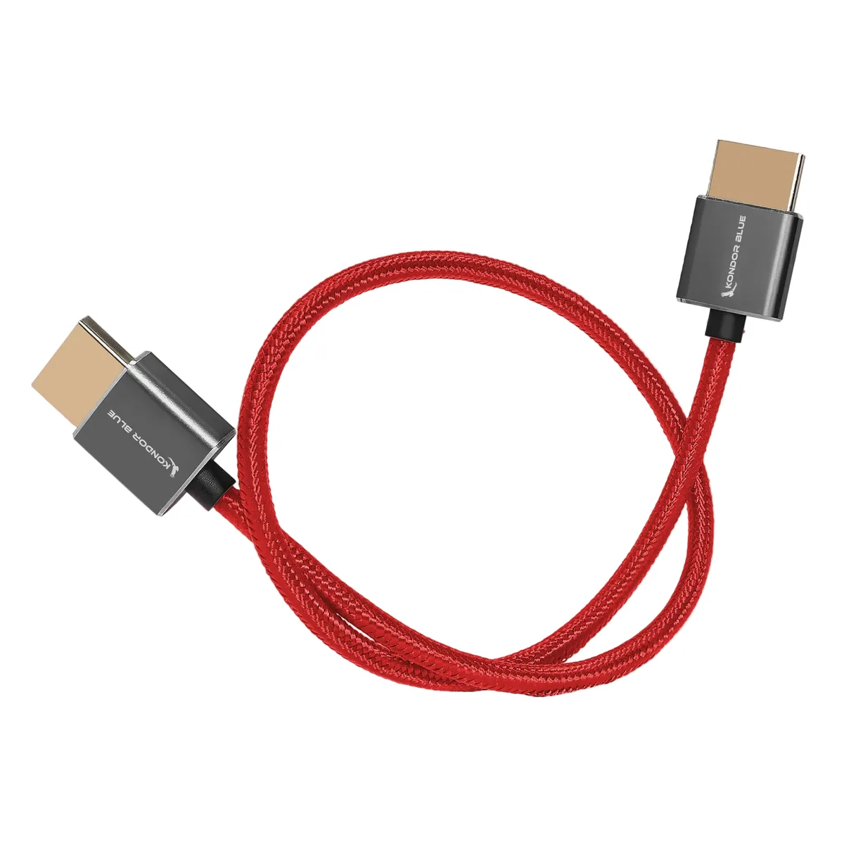 Kondor Blue HDMI to HDMI 40cm Thin Braided Cable for on Camera Monitors