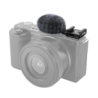 SmallRig Cold Shoe Adapter with Windshield for Sony ZV-E10 and ZV-1