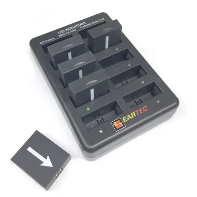 Eartec CHLX10E Multi-Port Charging Base with Adapter for 10 Batteries