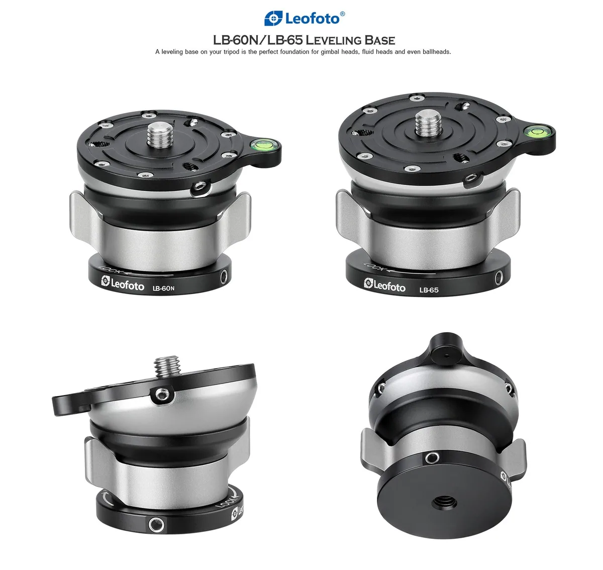 Leofoto LB-60N Levelling Base with Butterfly Handle with 60mm Plate
