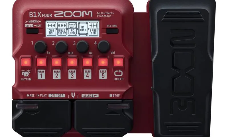 Zoom B1X Four Bass Multi-Effects Pedal with Expression Pedal