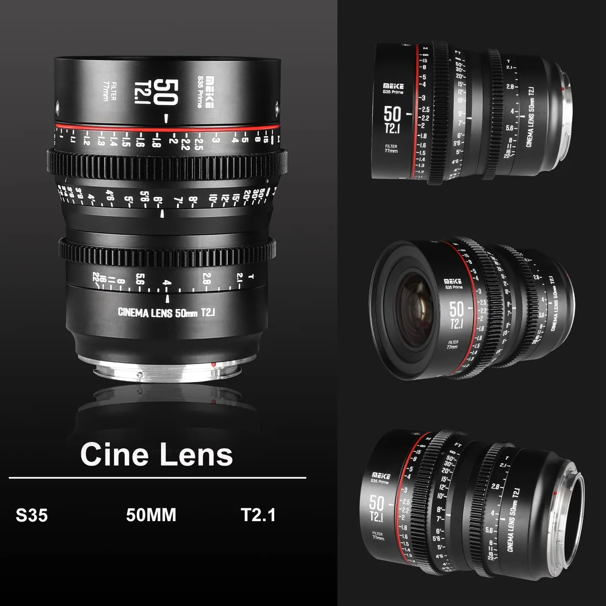 Meike 50mm T2.1 for Super35 Cine Lens (EF-Mount)