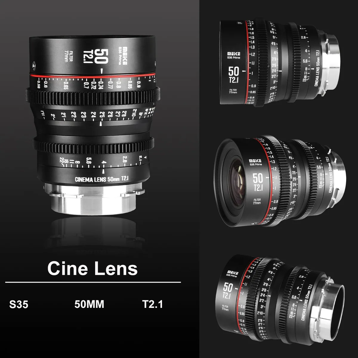 Meike 50mm T2.1 for Super35 Cine Lens (EF-Mount)