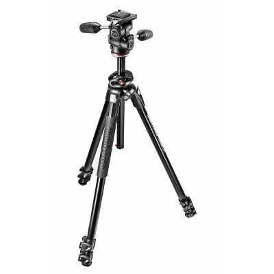 Manfrotto MK290DUA3-3WUS 290 Dual Aluminum Tripod with 3-Way Pan/Tilt Head