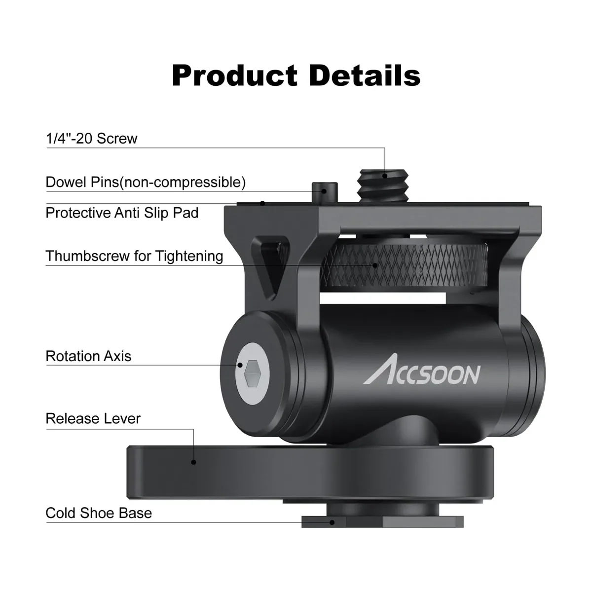 Accsoon Multi-Directional Cold Shoe Adapter